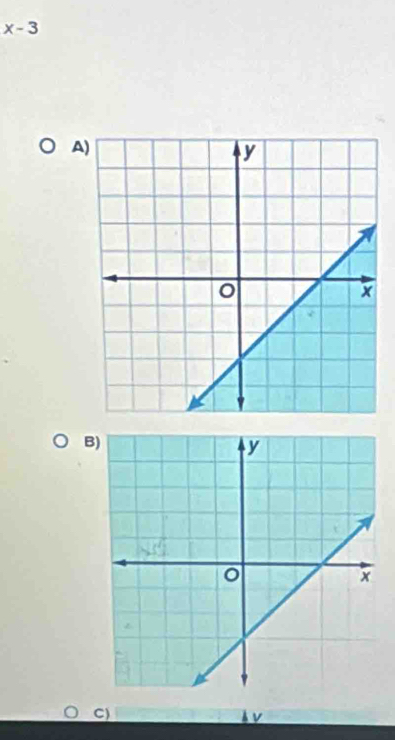 x-3
A)
B)
C)
v
