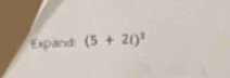 Expand: (5+2i)^2