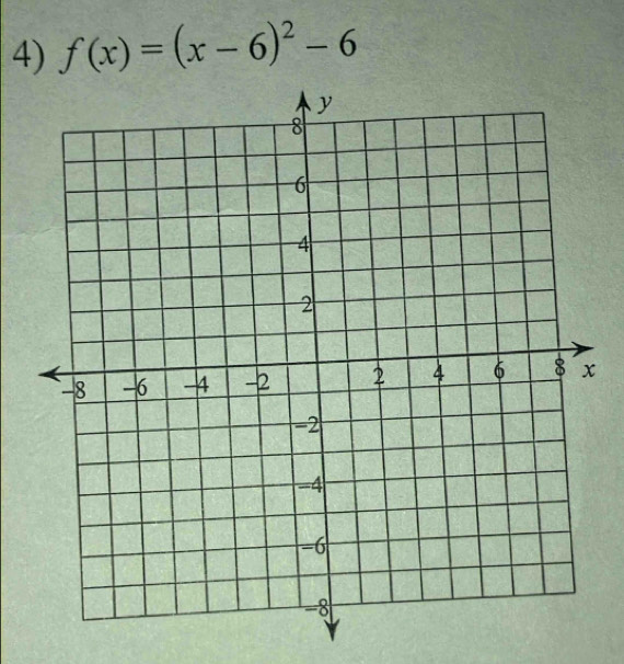 f(x)=(x-6)^2-6