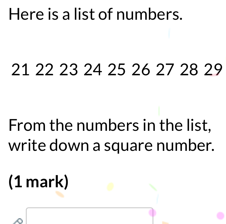 Solved: Here is a list of numbers. 21 22 23 24 25 26 27 28 29 From the ...