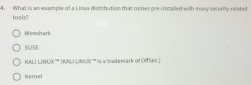 Solved: What is an example of a Linux distribution that comes pre ...