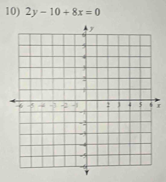 2y-10+8x=0
I