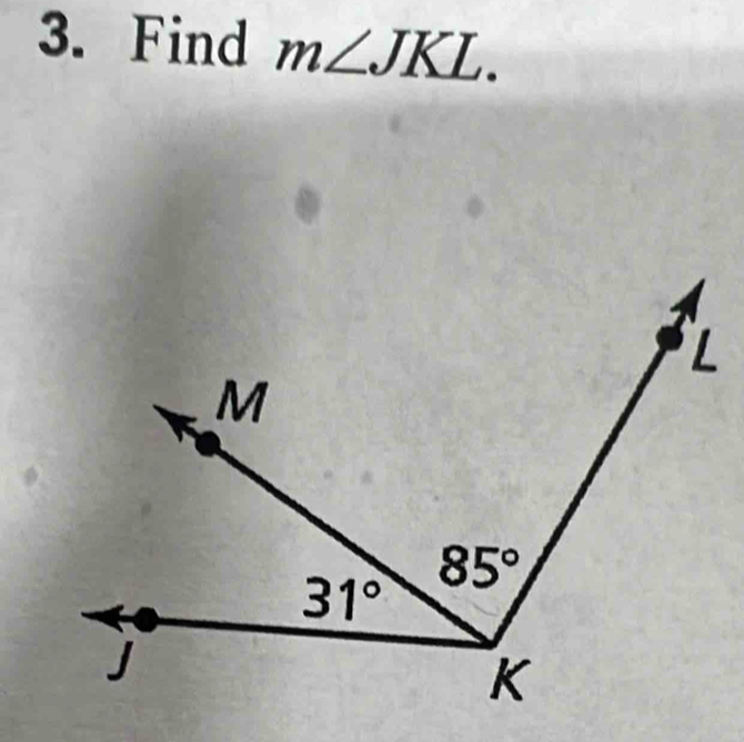 Find m∠ JKL.