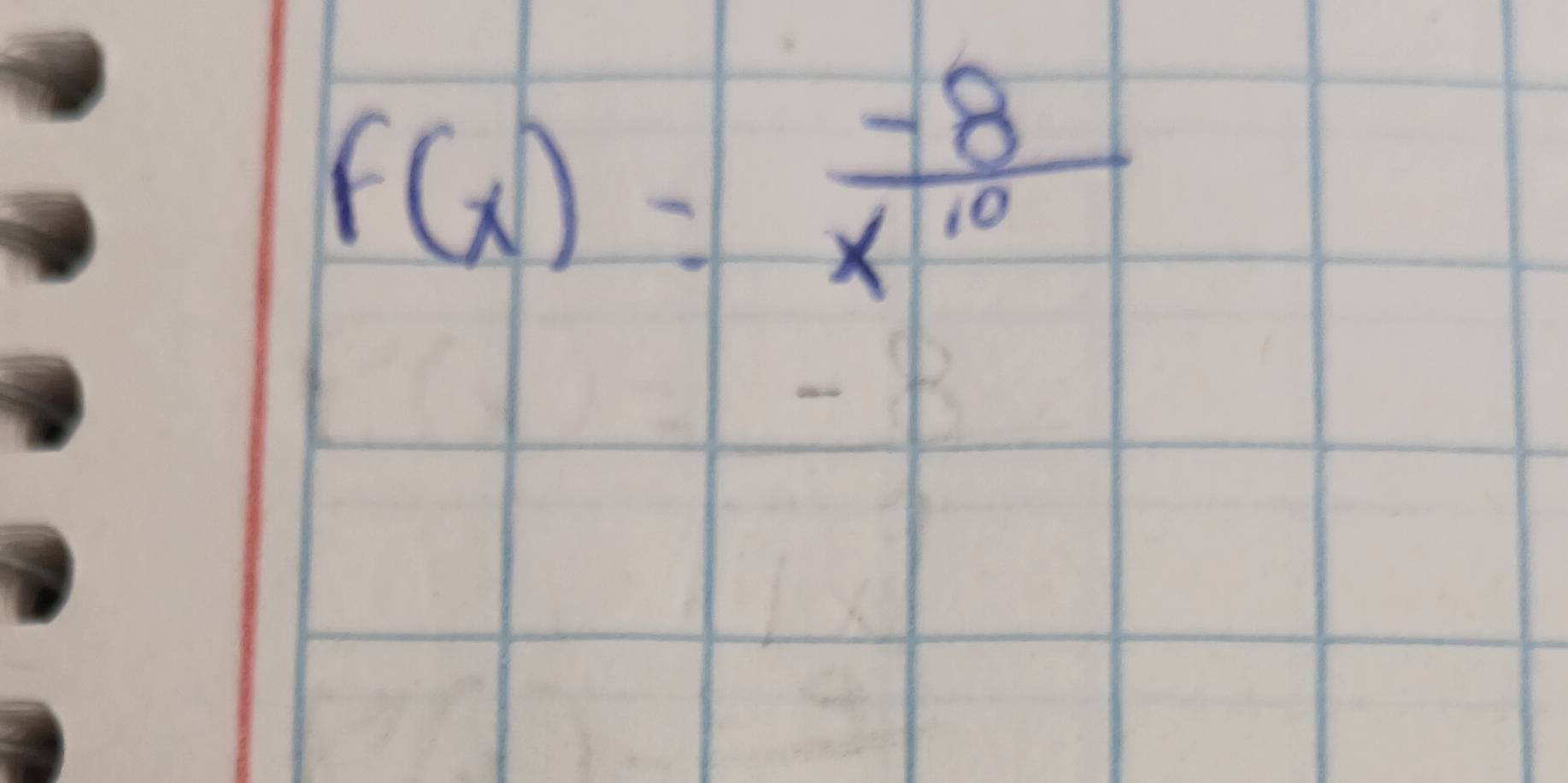 f(x)= (-8)/x^(10) 