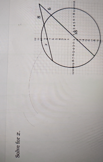 Solve for x.
3 4 5 67 8 9 10 1112
10