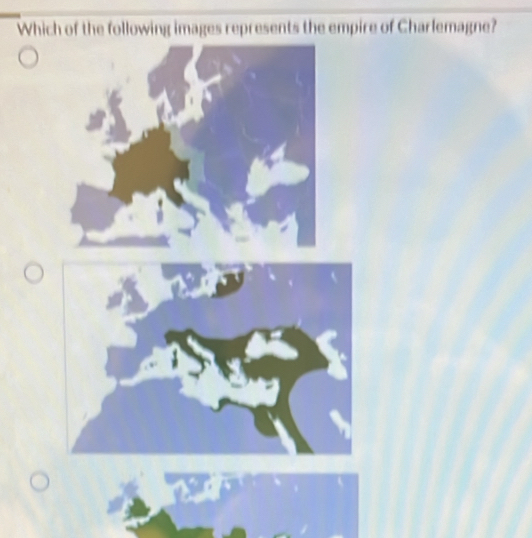 Which of the following images represents the empire of Charlemagne?