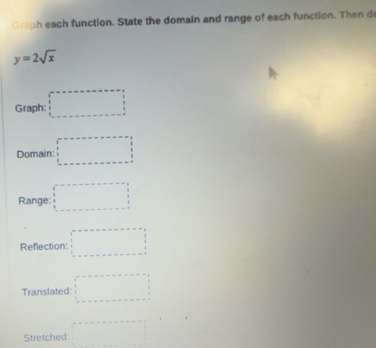 Solved: Graph each function. State the domain and range of each ...