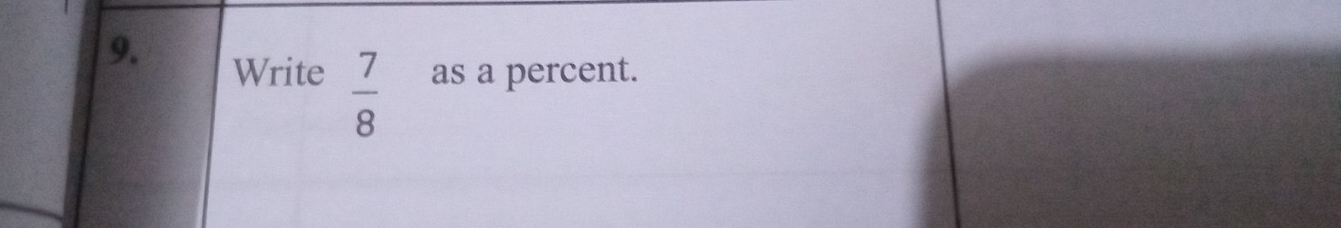 Write  7/8  as a percent.