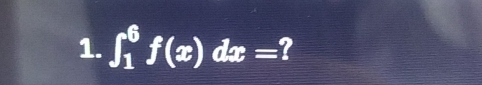 ∈t _1^6f(x)dx=?