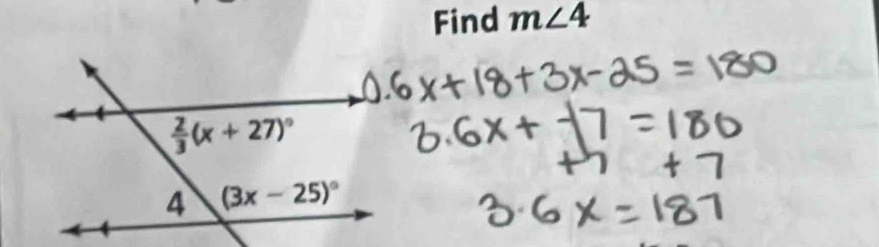 Find m∠ 4