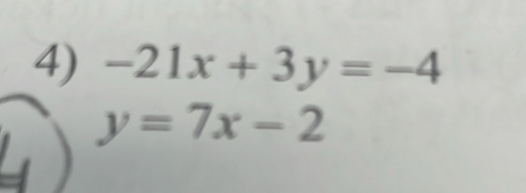 -21x+3y=-4
y=7x-2