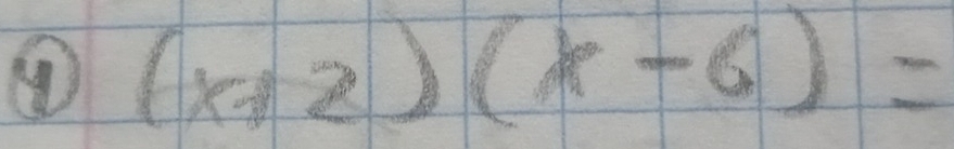 ④ (x+2)(x-6)=