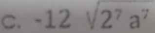 -12sqrt(2^7a^7)