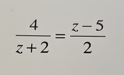  4/z+2 = (z-5)/2 