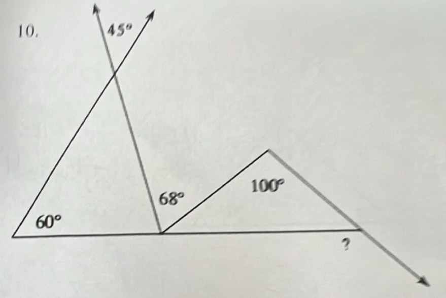 45°
100°
68°
60°
?