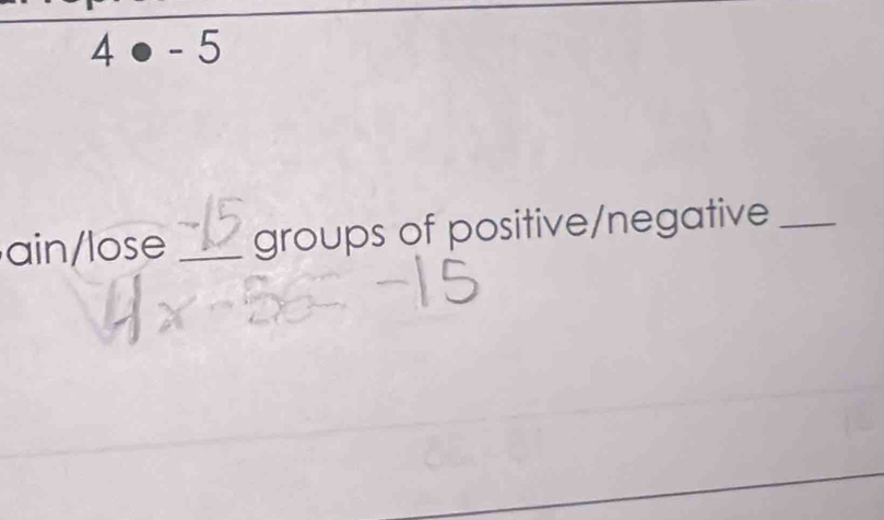 4· -5
ain/lose _groups of positive/negative_