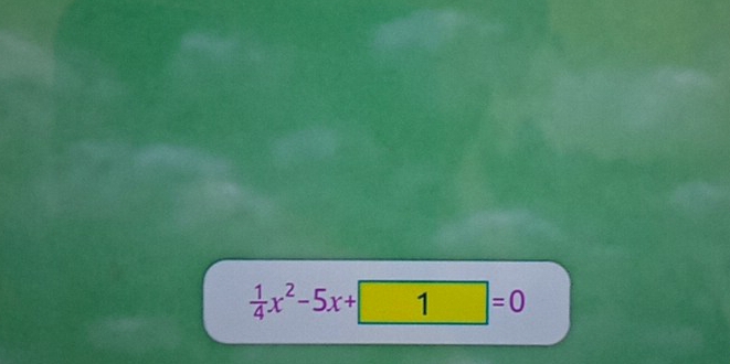  1/4 x^2-5x+1=0