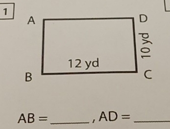 AB= _  1 AD= _