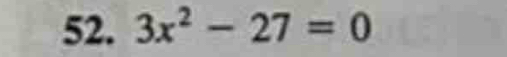 3x^2-27=0