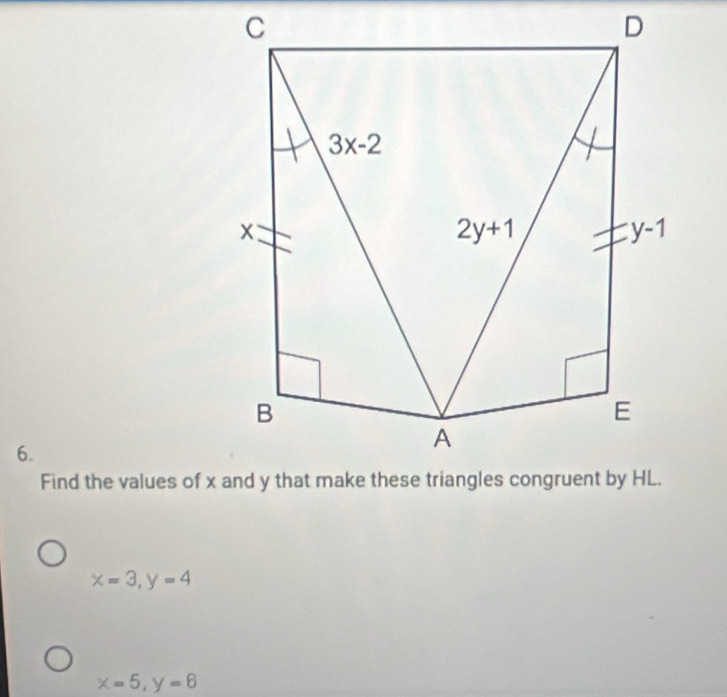 x=3,y=4
x=5,y=6