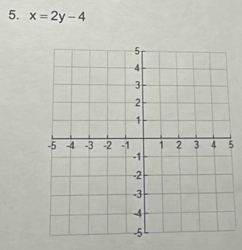 x=2y-4
5