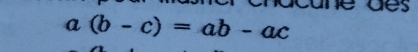 1 (b-c)=ab-ac