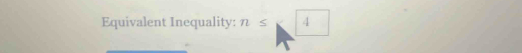 Equivalent Inequality: n S 4