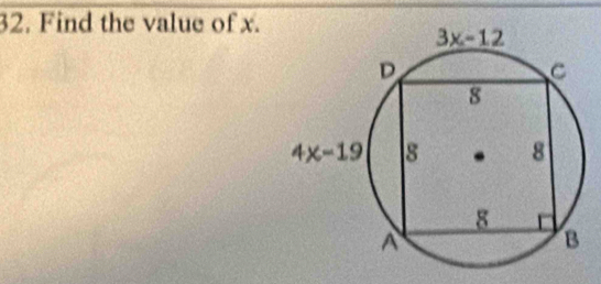 Find the value of x.