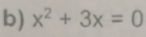 x^2+3x=0