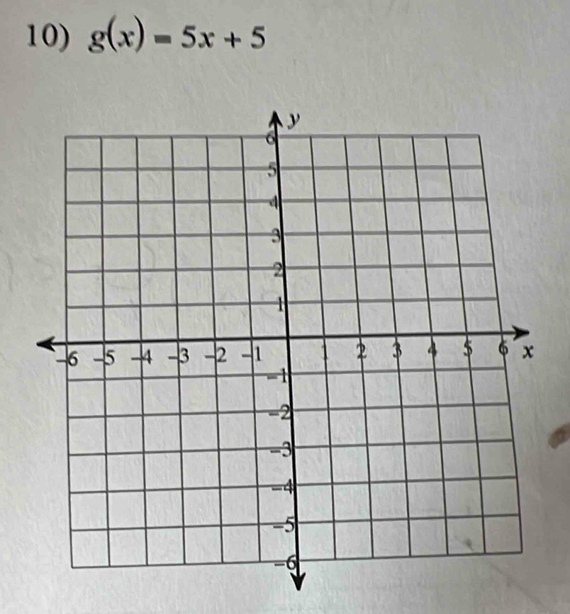 g(x)=5x+5