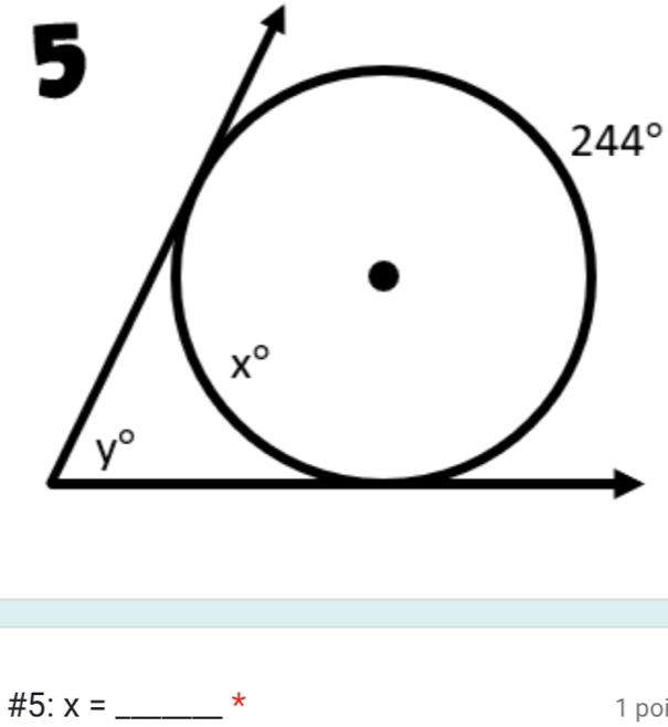 244°
*
#5: x= _1 po