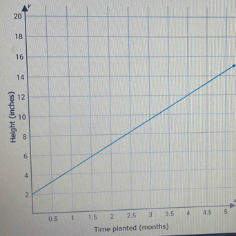 y

5 
Time planted (months)