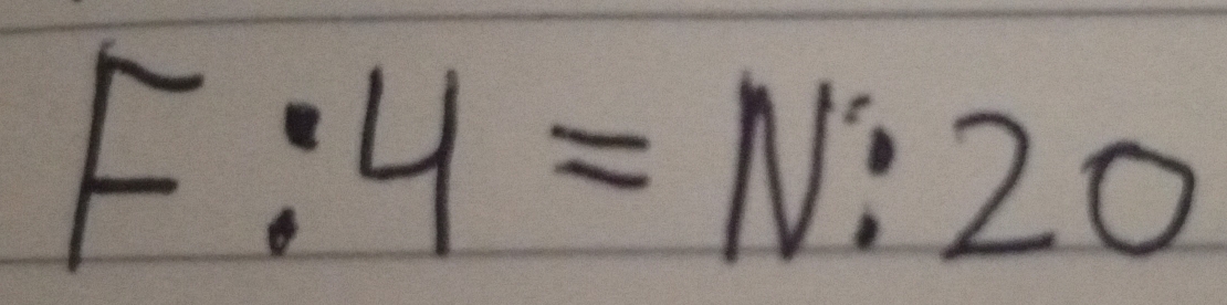 F:4=N:20