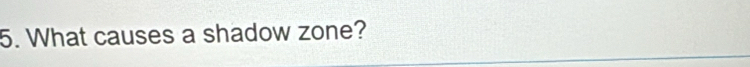 What causes a shadow zone?