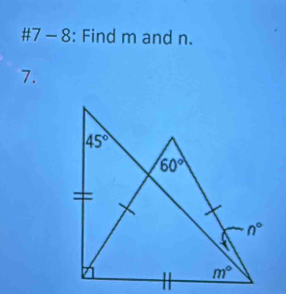 #7 - 8: Find m and n.
7.