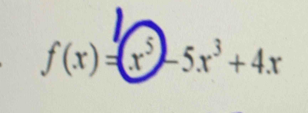 f(x)=(x^5)-5x^3+4x