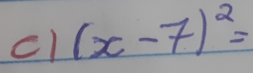 cl (x-7)^2=