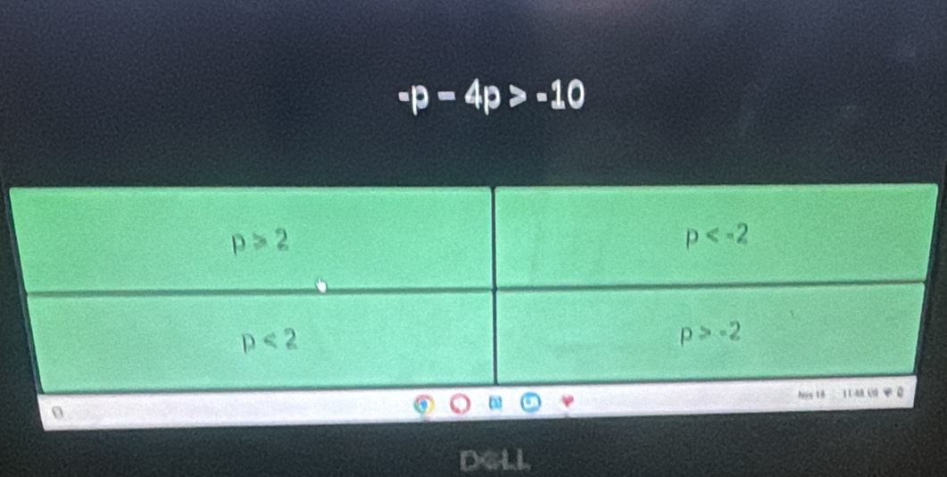 -p-4p>-10
overline mu 