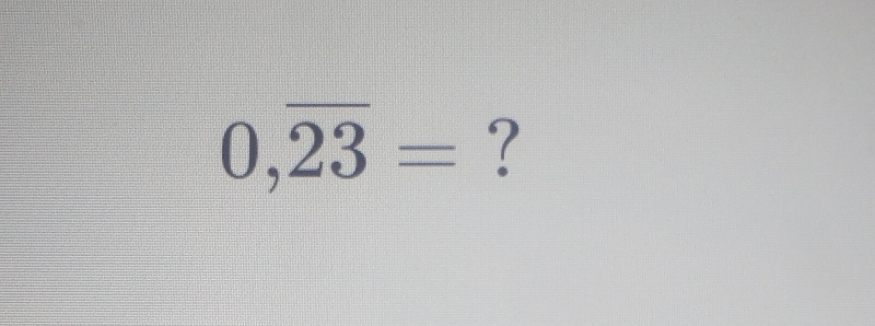 0,overline 23= ?