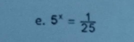 5^x= 1/25 