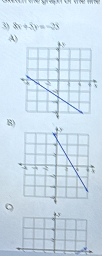 m
3) 8v+5v=-25
A) 
B)