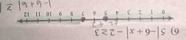 5|-6+x|-2≥ 3