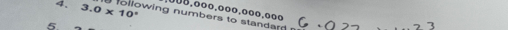 * 10° ollowing numbers
a d r