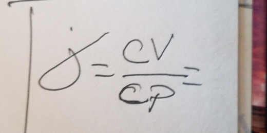 delta = cV/cp =