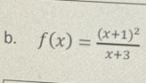 f(x)=frac (x+1)^2x+3