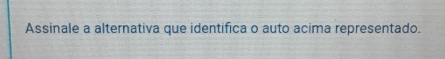 Assinale a alternativa que identifica o auto acima representado.