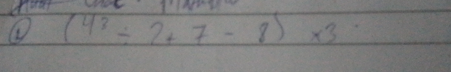 (4^3/ 2+7-8)* 3