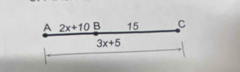 A 2x+10B 15 
C
3x+5