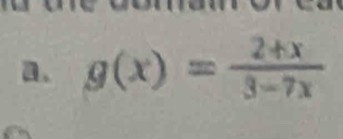 g(x)= (2+x)/3-7x 