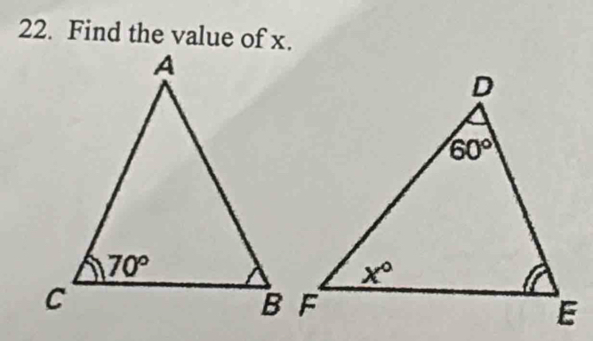 Find the value of x.